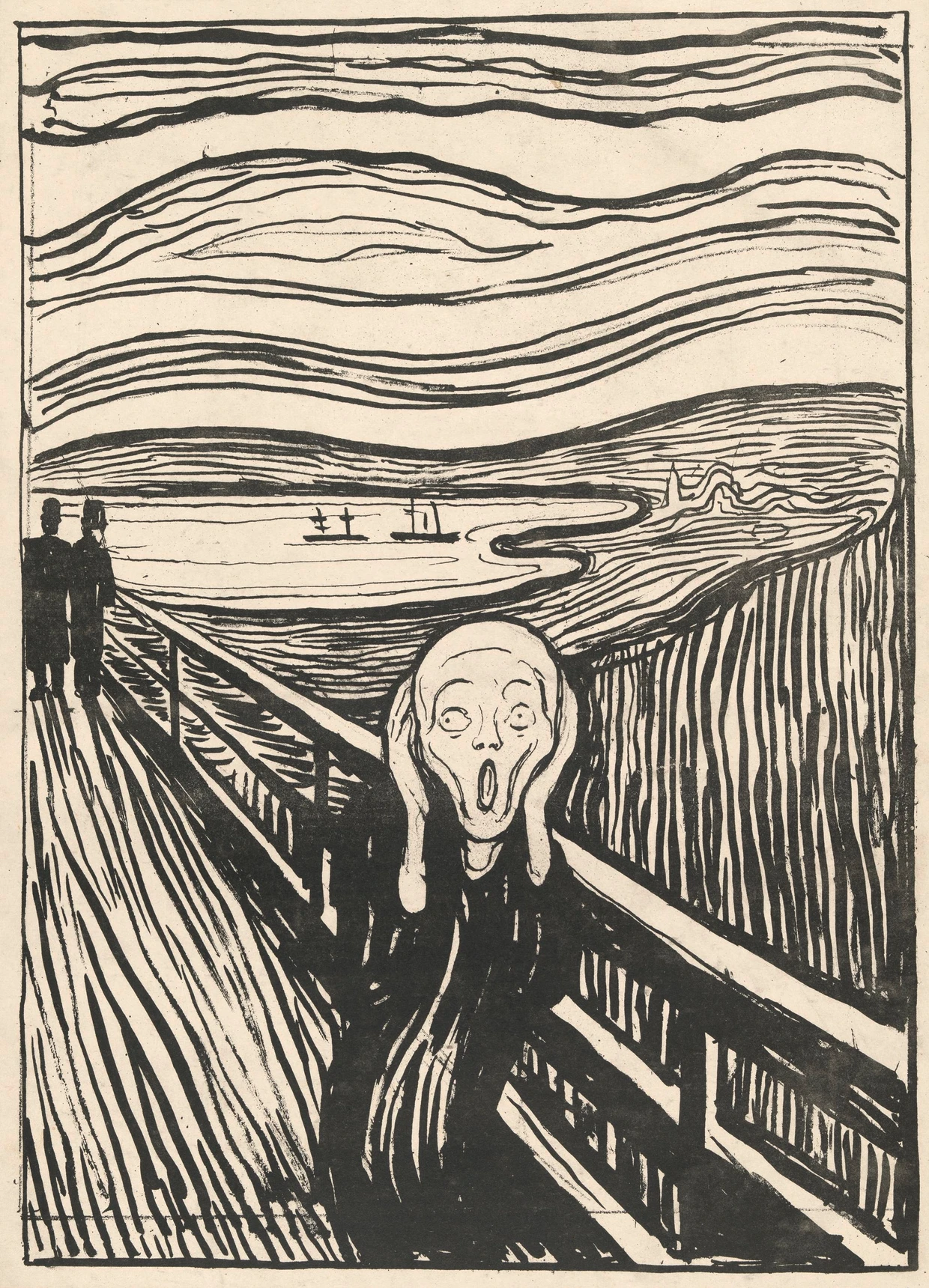 Munch Lithographie „Geschrei“ von 1895