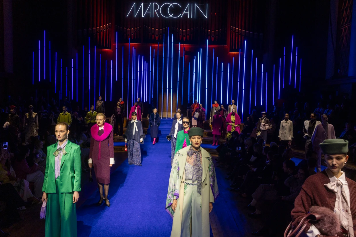 Großer Auftritt: Marc Cain präsentiert sich im Funkhaus.