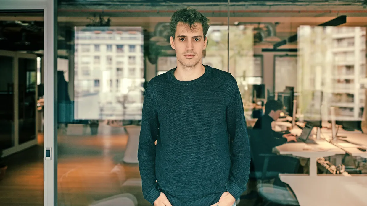 Arthur Mensch, 32, in der Unternehmenszentrale von Mistral AI in Paris