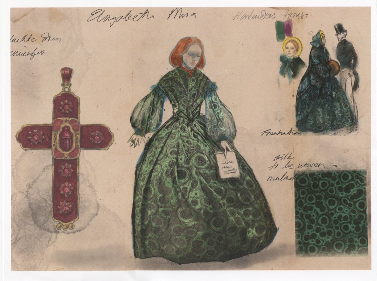 Passt zu grüner Seide: Zeichnungen der Kostümdesignerin Kate Hawley für „Frankenstein“