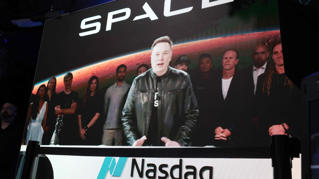 Die Lichtgestalt der Börse: Elon Musk, zugeschaltet am Freitag aus dem SpaceX-Hauptquartier „Starbase“ in Texas