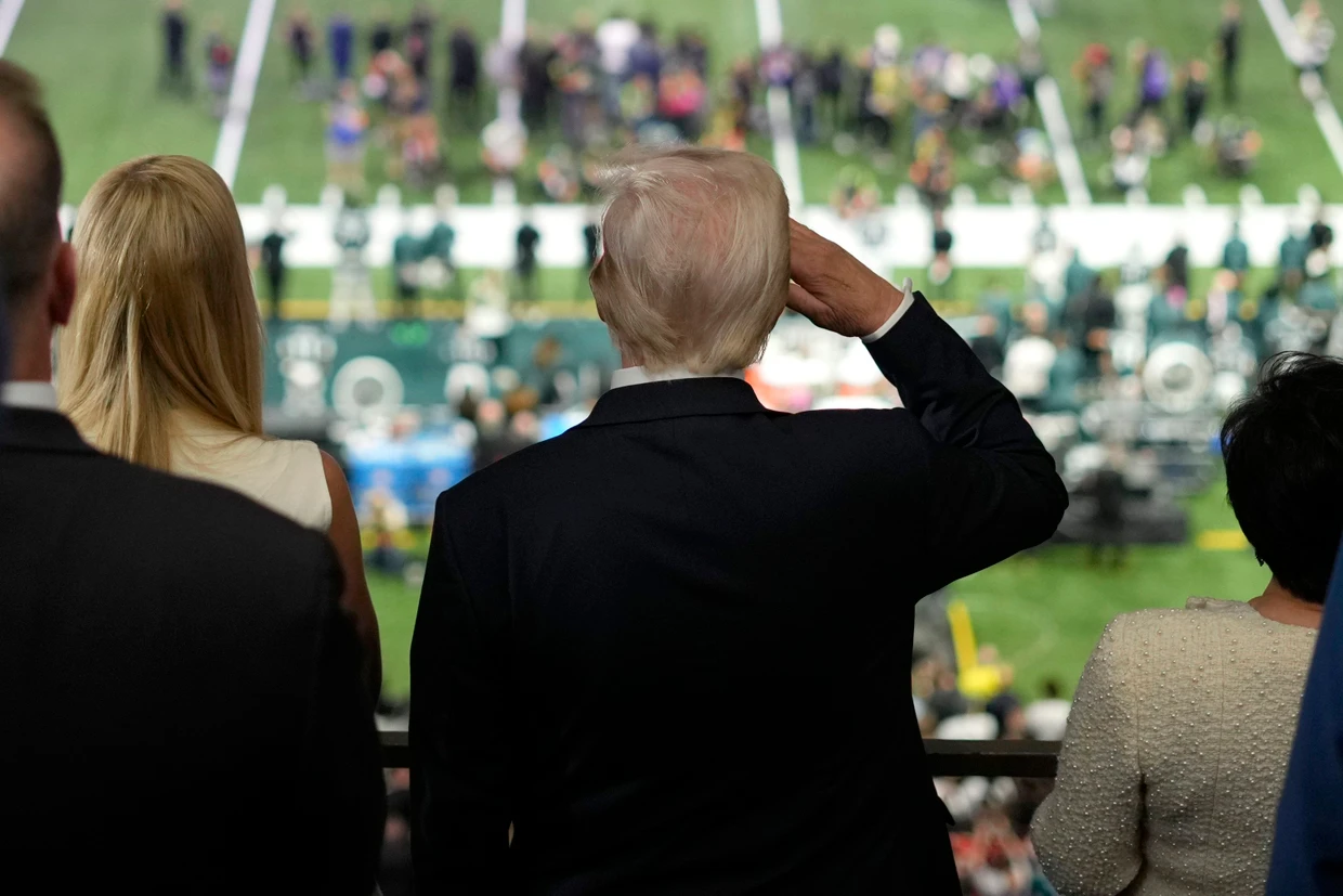 First president at the Super Bowl: Donald Trump 2025 in New Orleans