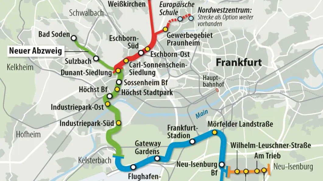 Öffentlicher Nahverkehr: Die Regionaltangente ist ein wichtiges Projekt für das Rhein-Main-Gebiet.