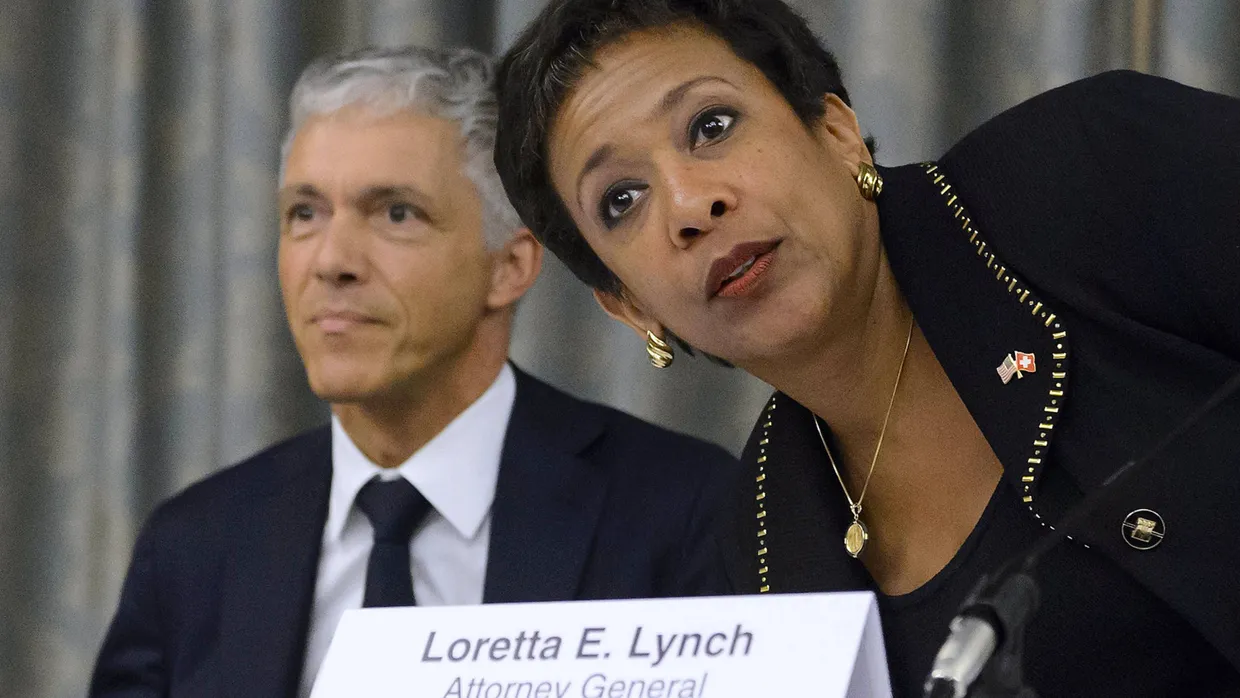 Der Schweizer Bundesanwalt Michael Lauber und die amerikanische Justizministerin Loretta Lynch.