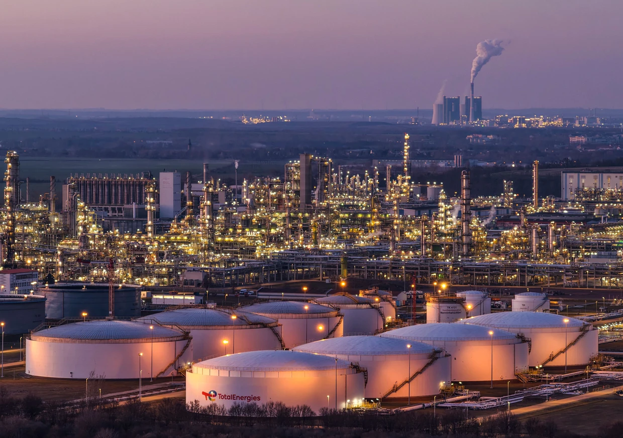 Raffinerie in Leuna.