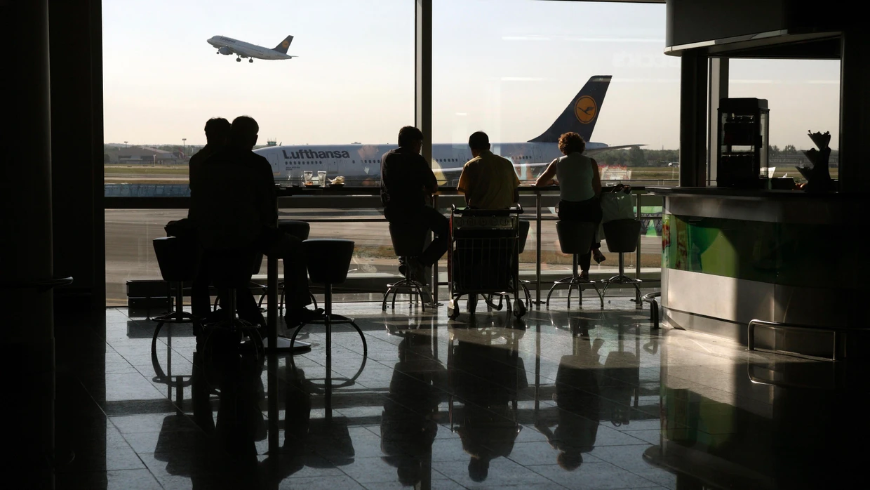Eine Lounge der Lufthansa im Frankfurter Flughafen