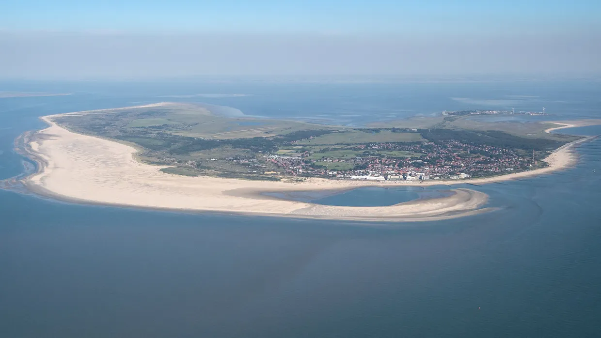 Die Insel Borkum aus der Luft