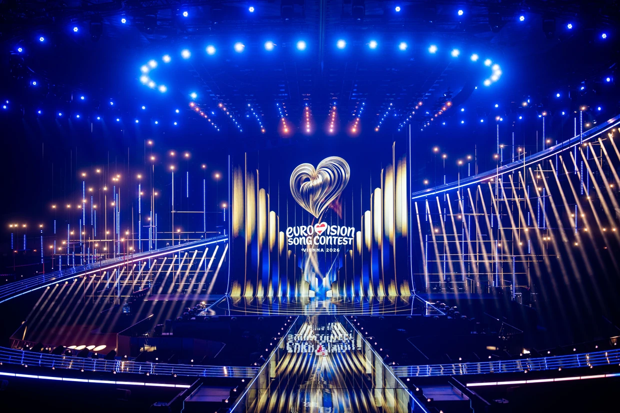 Orientiert sich an der Bildsprache der Wiener Secession: die ESC-Bühne in der Stadthalle