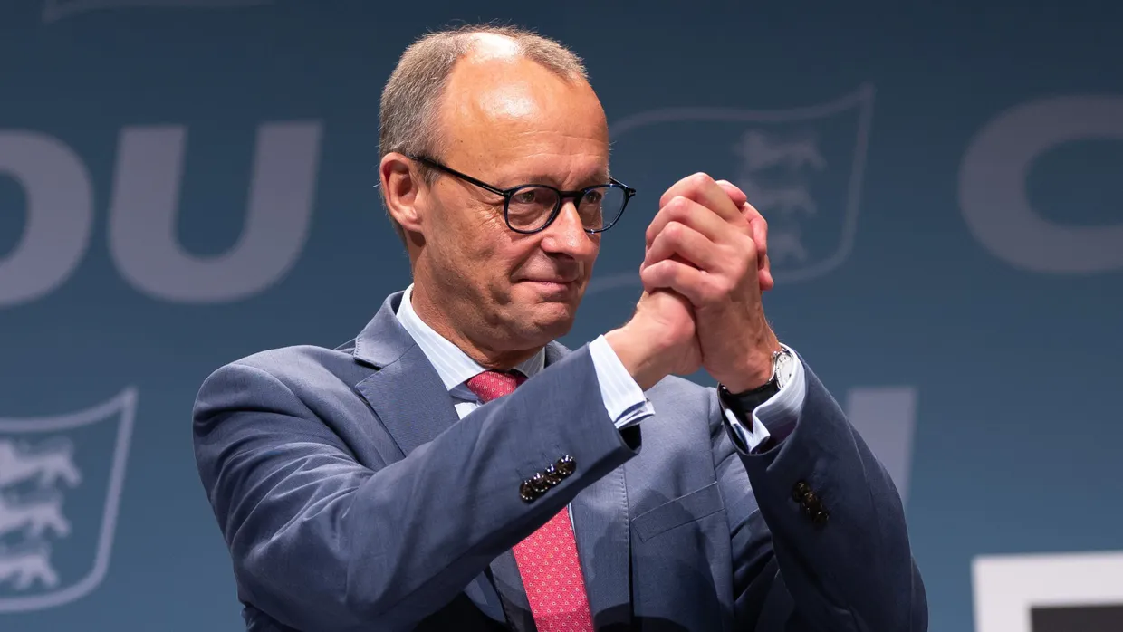CDU-Chef Friedrich Merz am Samstag in Villingen-Schwenningen.