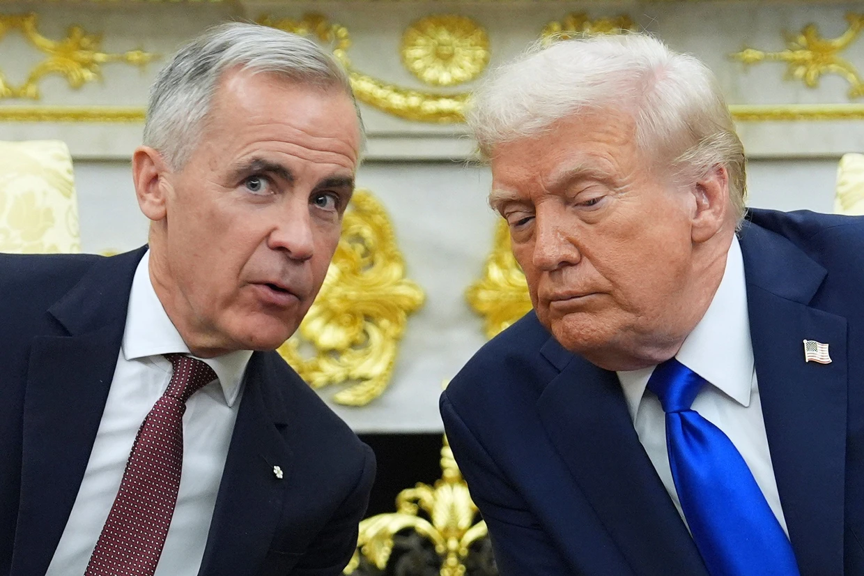 Kanadas Premierminister Mark Carney (links) und US-Präsident Donald Trump während eines Treffens im Oktober in Washington.