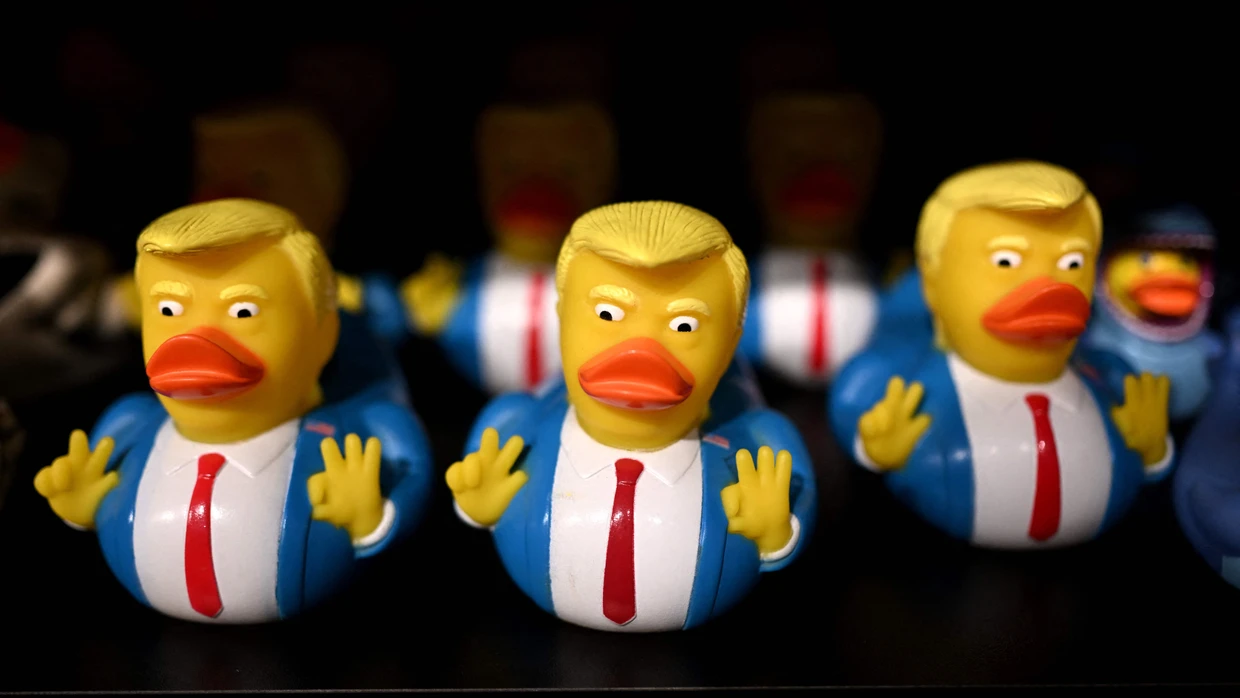 Trump-Badeenten in einem Souvenirladen in Kopenhagen.