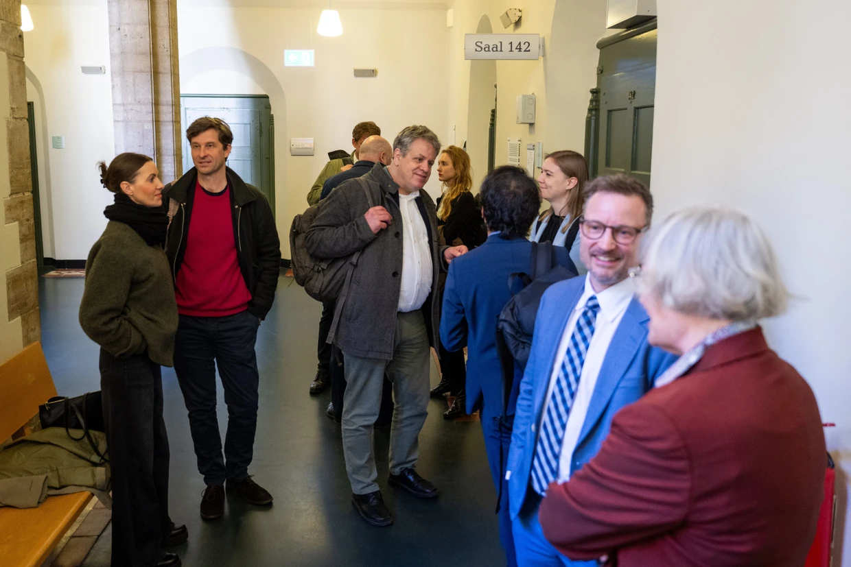 Die Prozessbeteiligten im Berliner Landgericht am 17. März.