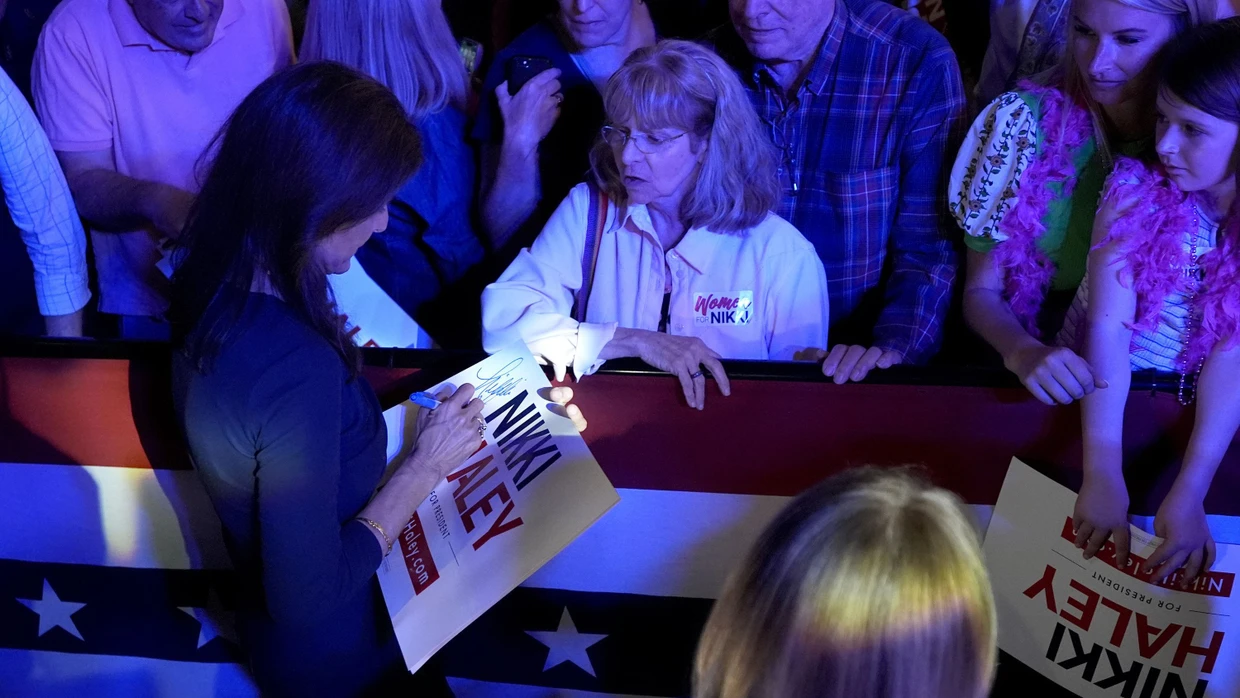 Millionen enttäuschter Anhänger: Haley am 4. März bei einer Kundgebung in Fort Woth im Staat Texas