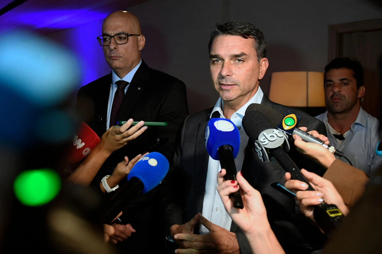 Flávio Bolsonaro im März in Rio de Janeiro