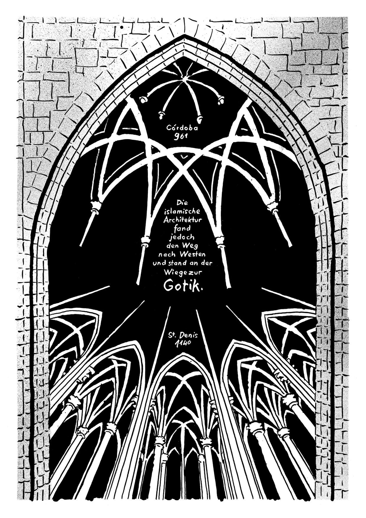 Who invented it? At least the Moors had the pointed arch. Page 98 from “Jeck”.