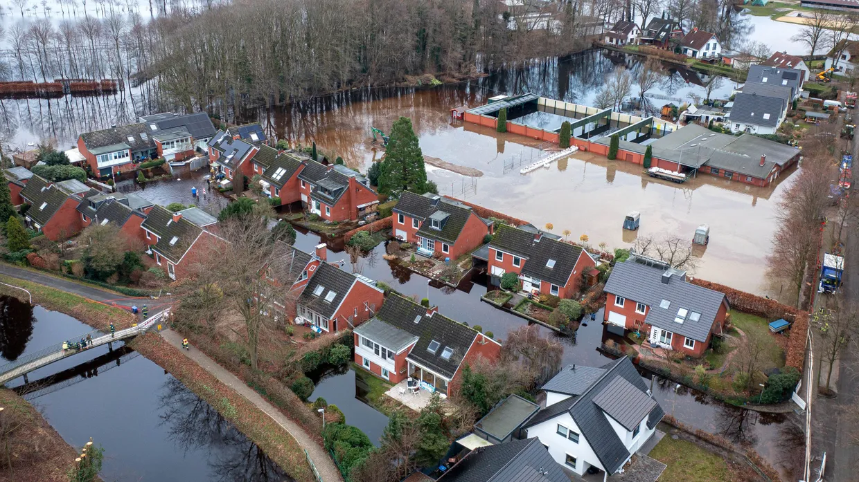 Das niedersächsische Lilienthal am 4. Januar