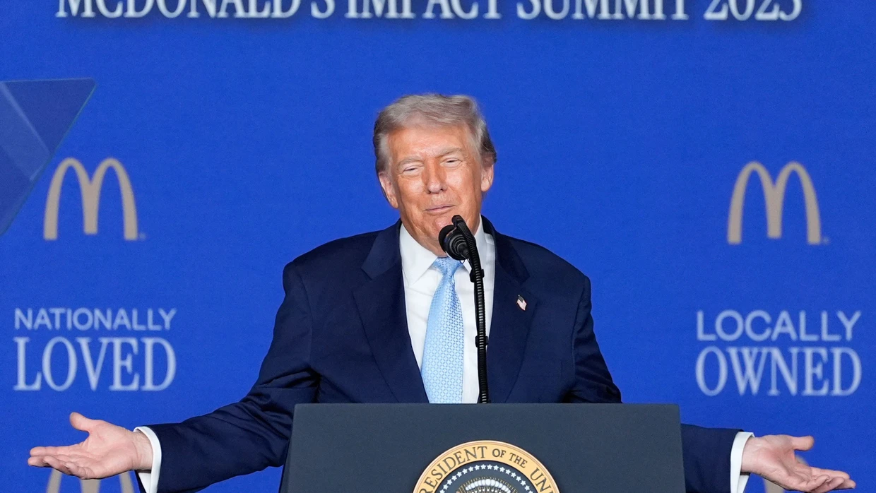 US-Präsident Donald Trump bei einer Rede in Washington im November