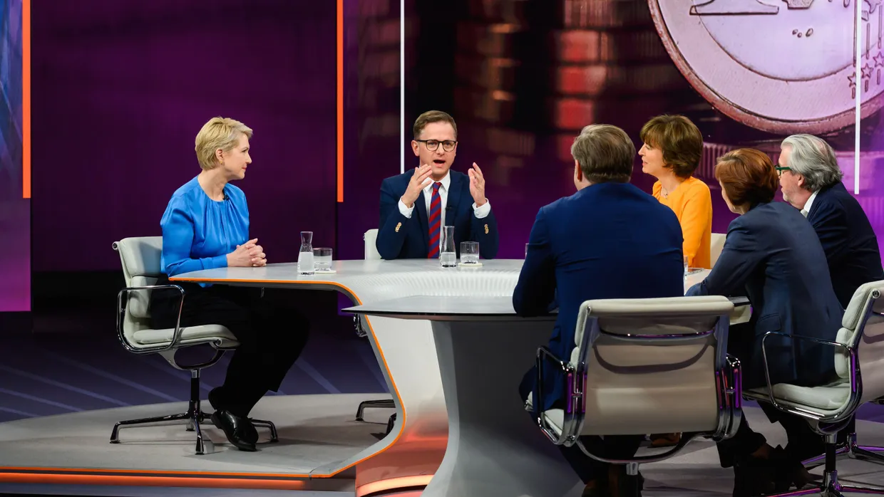 CDU-Verhandler Carsten Linnemann und SPD-Verhandlerin Manuela Schwesig ließen sich bei Maybrit Illner nicht auseinanderdividieren.