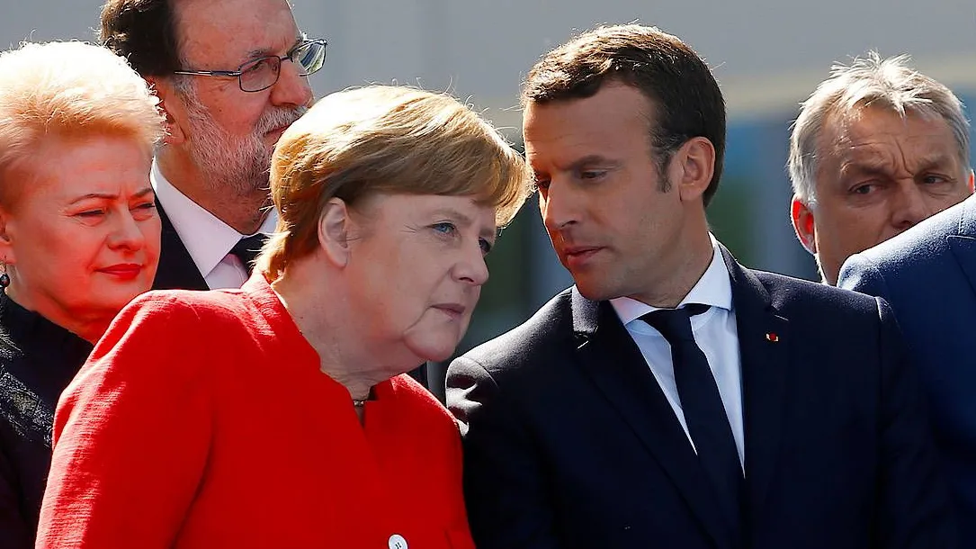 Kanzlerin Angela Merkel und Frankreichs Staatspräsident Emmanuel Macron