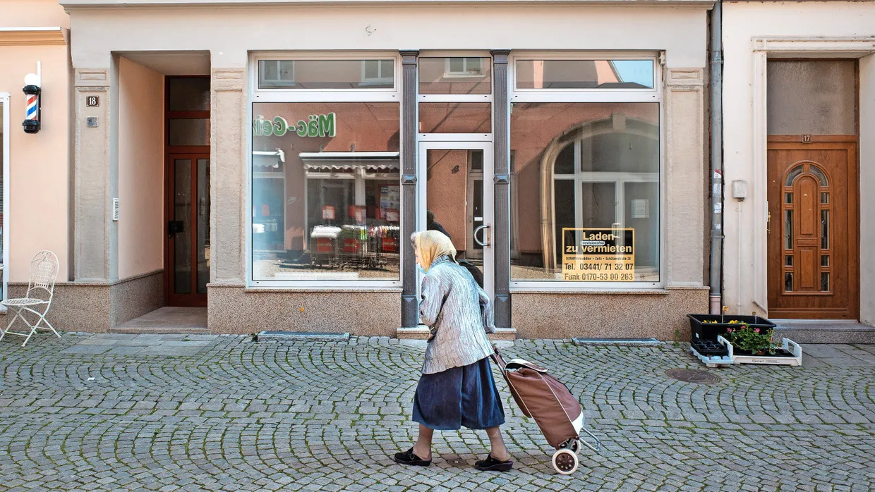 Die Fußgängerzone von Zeitz: Viel Leerstand, wenig junge Menschen