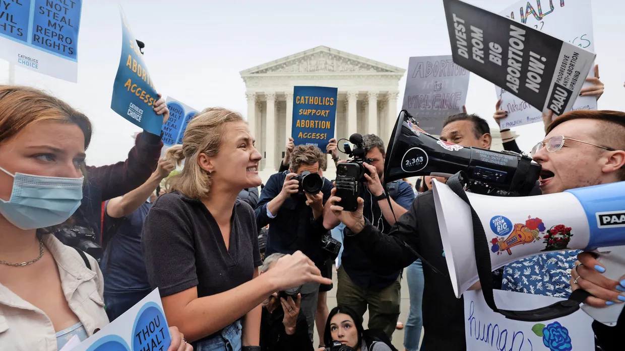 Kulturkampf: Demonstrationen für und gegen das Abtreibungsrecht vor dem Obersten Gerichtshof in Washington
