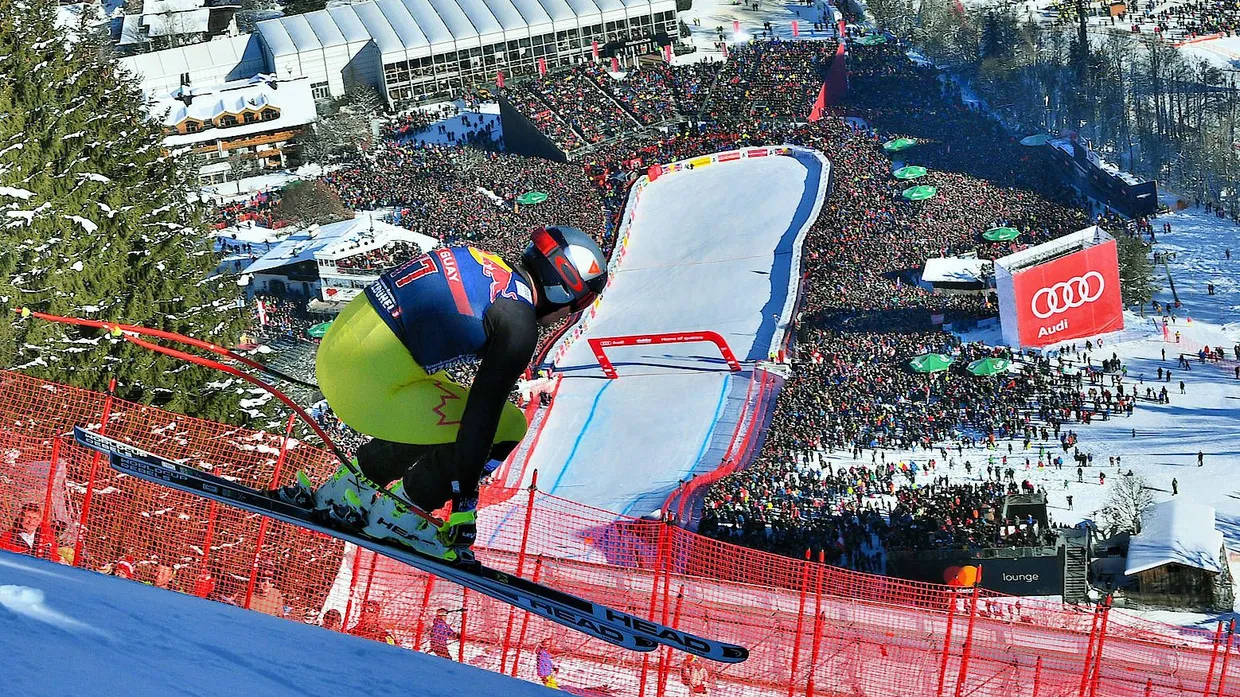 Runter ins Tal zu den Massen: Kitzbühel ist das Highlight der alpinen Weltcup-Saison.