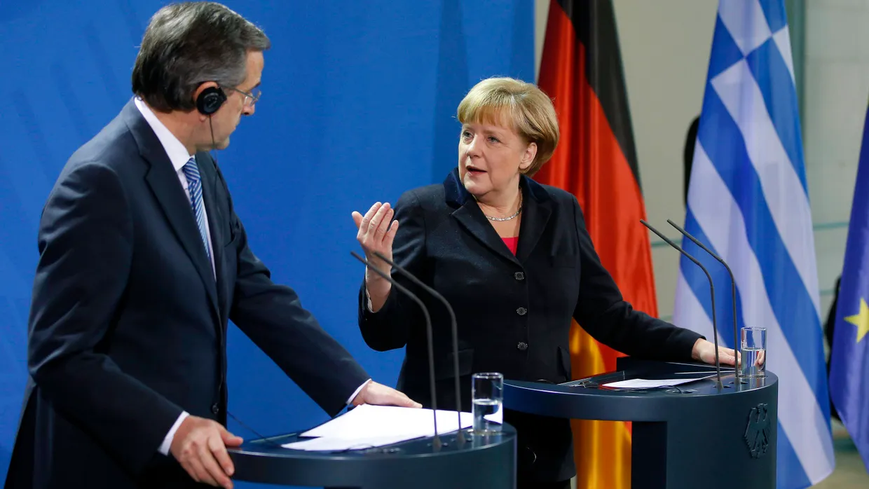 Bundeskanzlerin Merkel und Griechenlands Ministerpräsident Samaras: Viel Lob, aber keine Zusagen