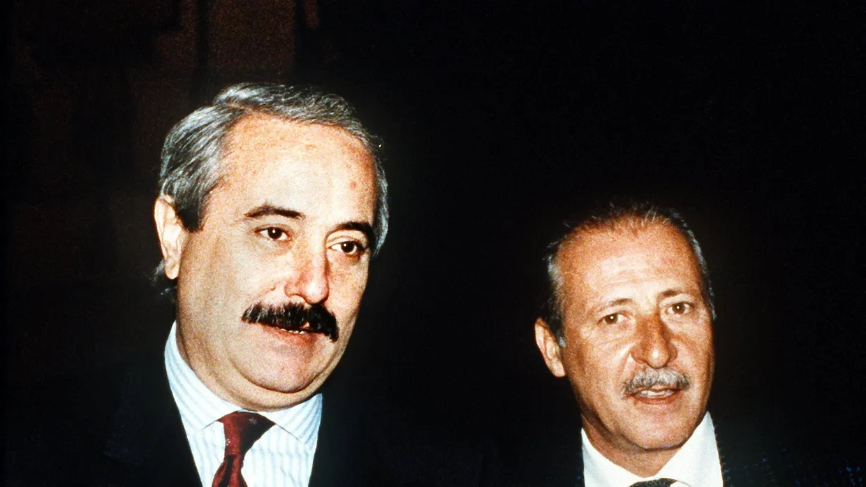 Die Richter Giovanni Falcone (l) und Paolo Borsellino