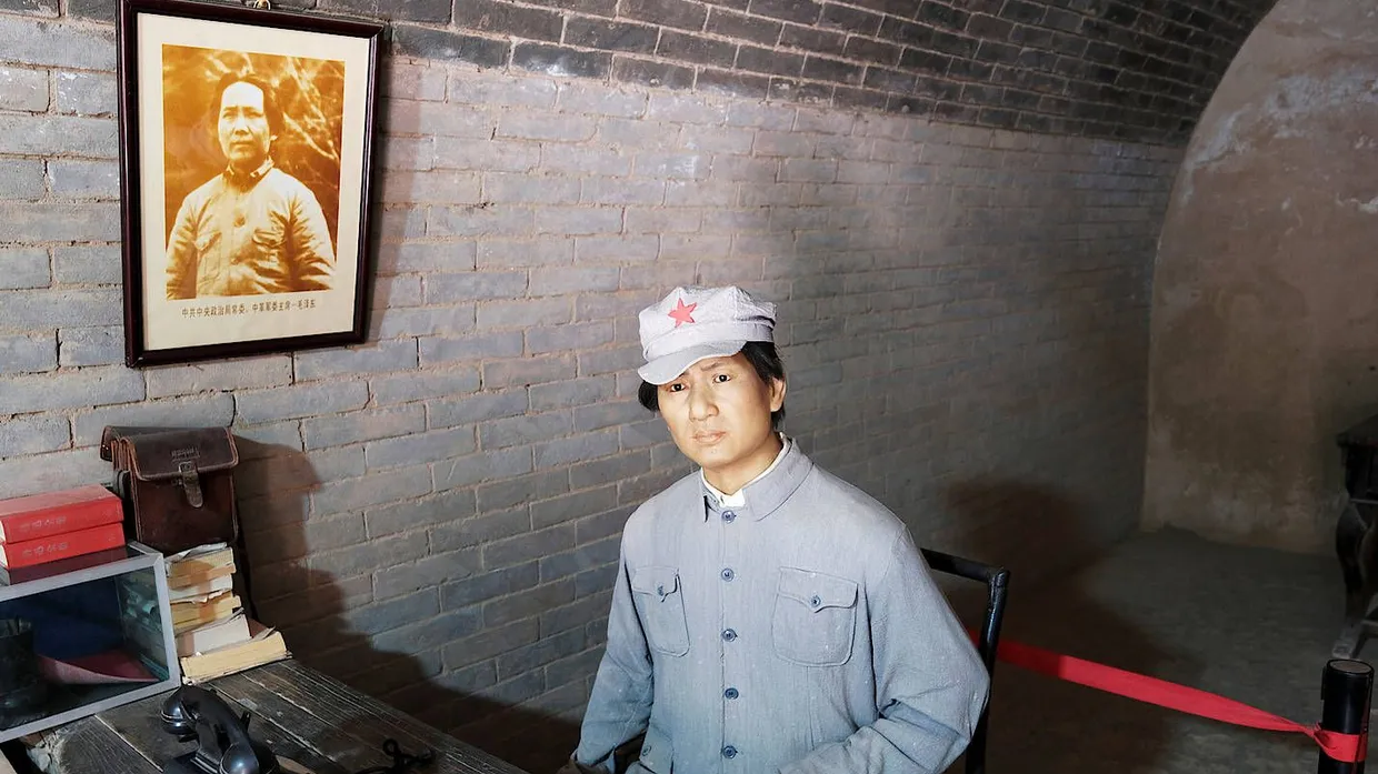Yanan, Provinz Shaanxi: Der junge Mao Tse-tung als Wachsfigur soll als Touristenattraktion herhalten.