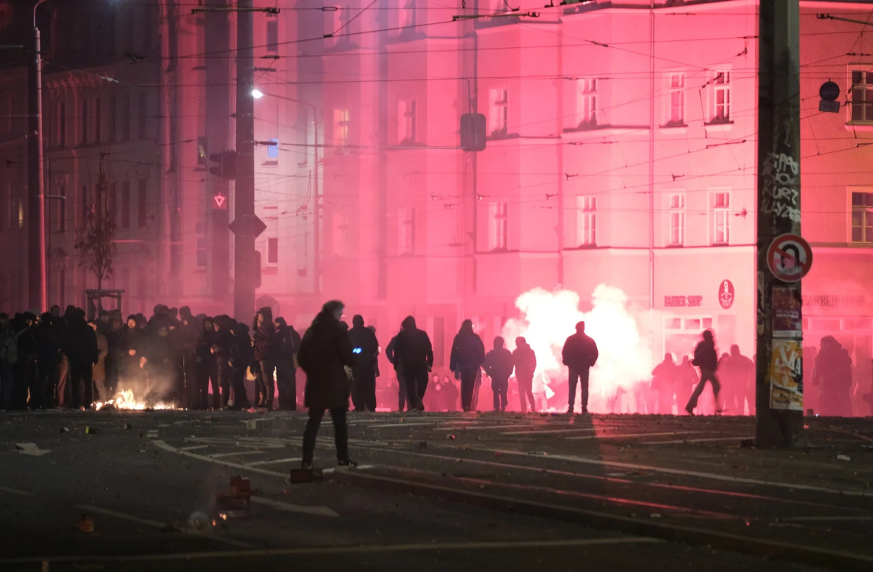 Die Neujahrsnacht in Leipzig-Connewitz