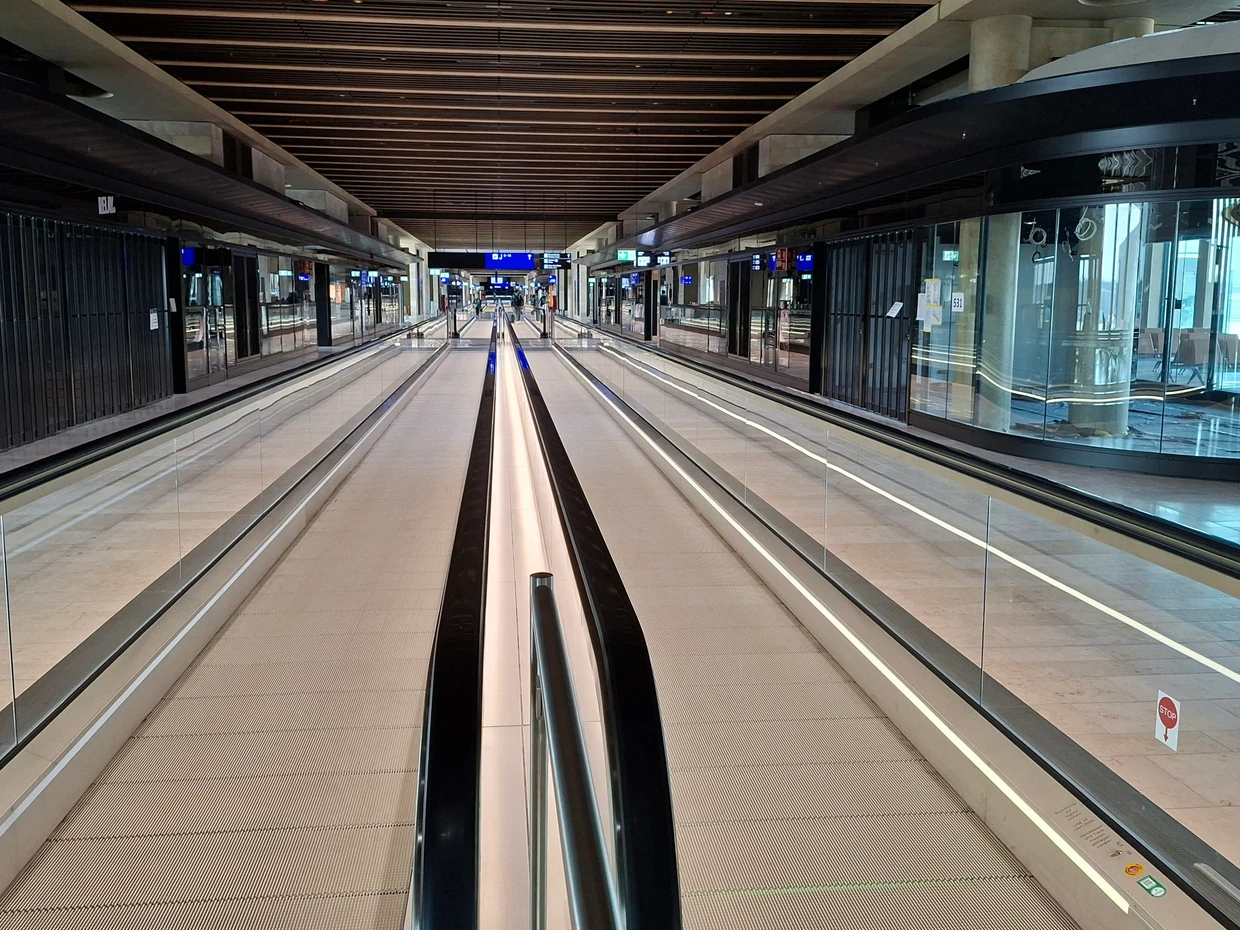 Noch sind die Förderbänder leer: Das Frankfurter Terminal 3 eröffnet am 23. April.