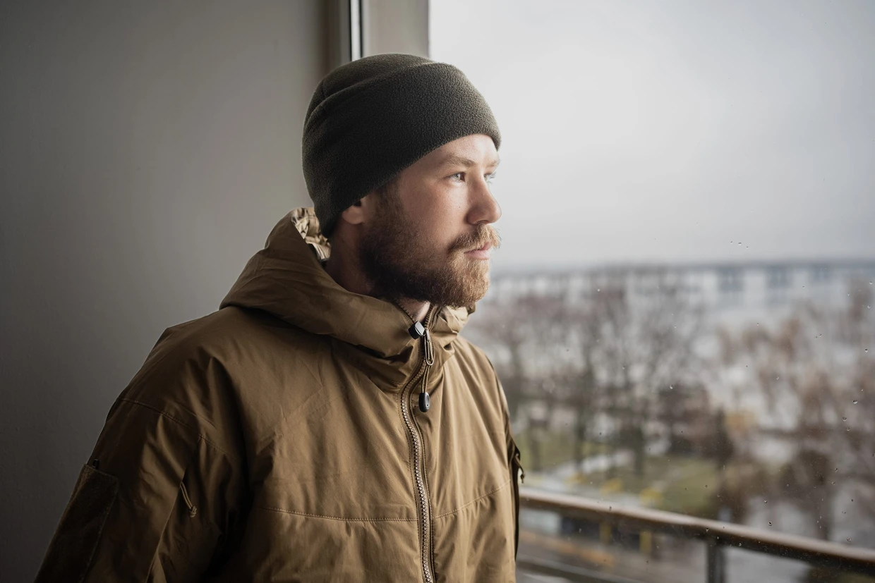 Mykola ist freiwillig als Infanterist bei der 38. Marinebrigade.