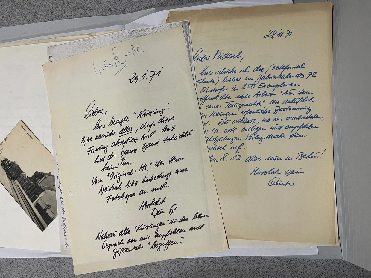  Zwei Briefe an Krüger von Günter Bruno Fuchs