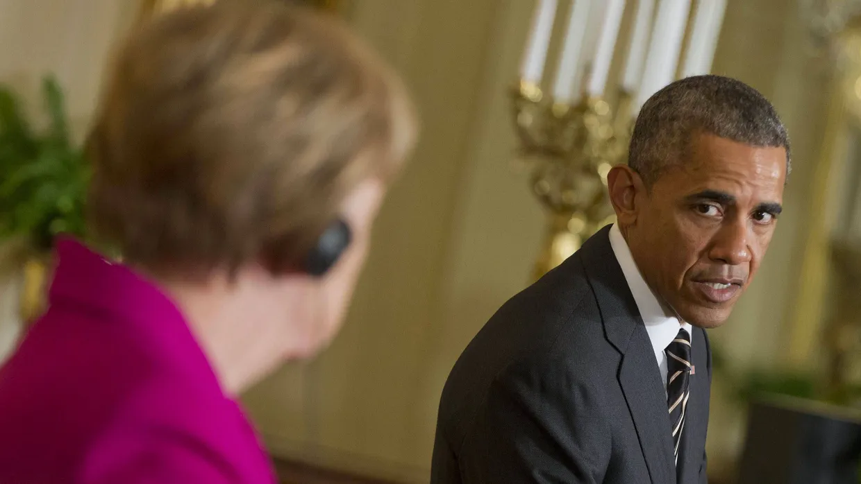 Ausspähen unter Freunden geht doch? Angela Merkel zusammen mit Barack Obama in Washington im Februar 2015