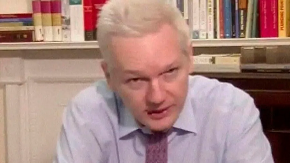 Julian Assange in dem Video, das in der ecuadorianischen Botschaft in London aufgenommen wurde.