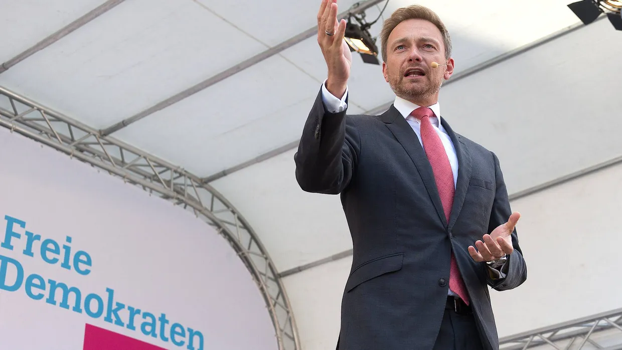 Höhenflug auch am Sonntag?: In der jüngsten Umfrage klettert Christian Lindners FDP auf Platz Drei