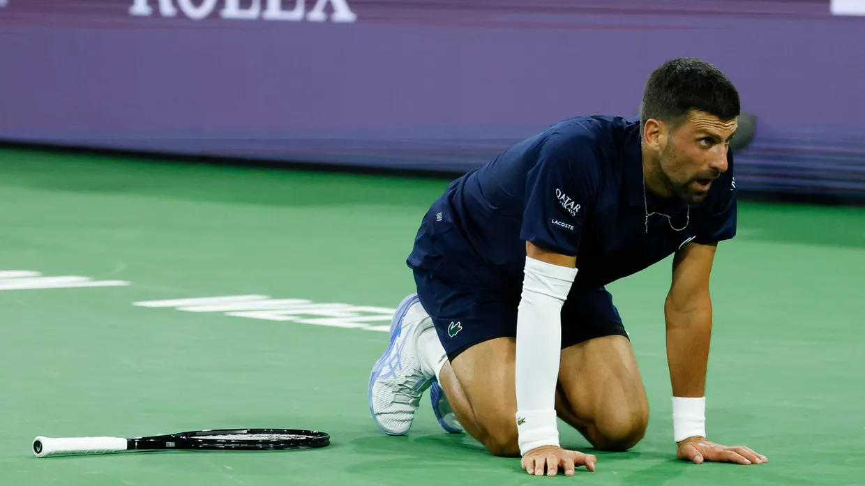 Am Boden: Novak Djokovic verliert in Indian Wells gegen den Briten Jack Draper.
