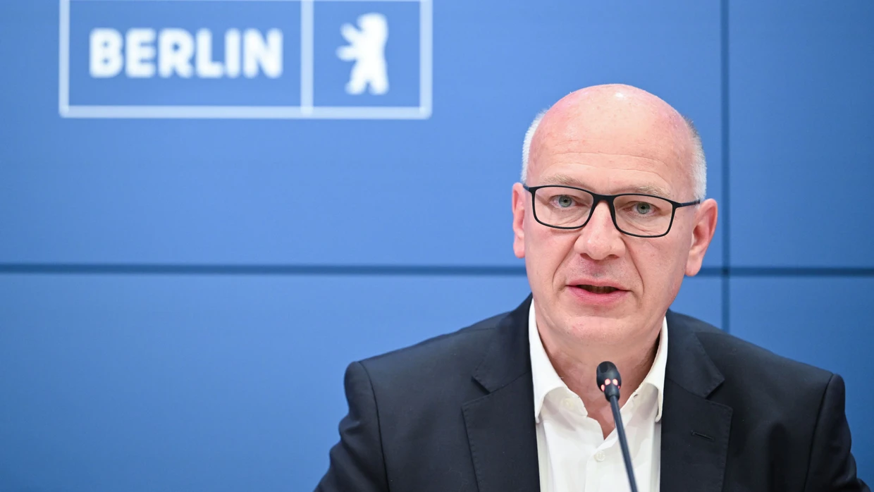 Berlins Regierender Bürgermeister Kai Wegner (CDU) während der Pressekonferenz zum großen Stromausfall Anfang des Jahres 2026.