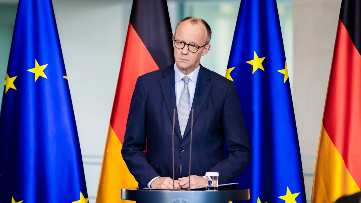 Bundeskanzler Friedrich Merz (CDU) äußert sich im Bundeskanzleramt zum Angriff auf Iran.