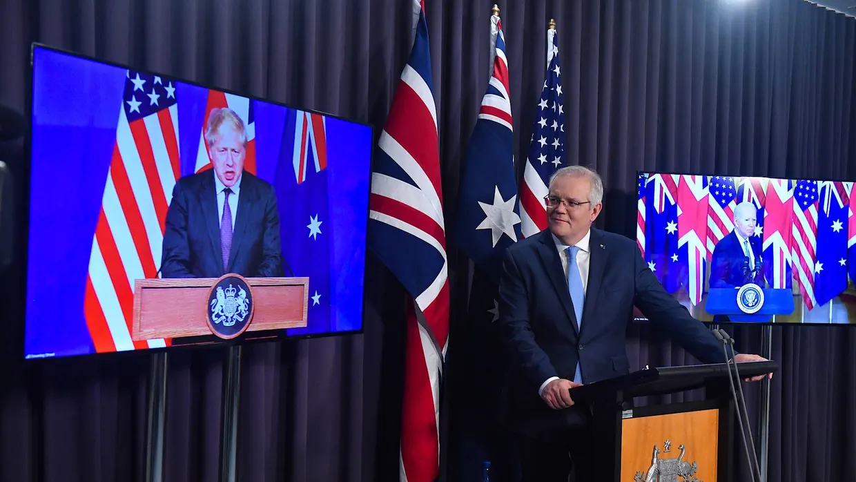 „Historischer Schritt“: Die Regierungschefs Großbritanniens, Australiens und der Vereinigten Staaten zum neuen Sicherheitspakt