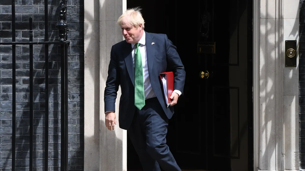Boris Johnson vergangene Woche vor seinem Amtssitz