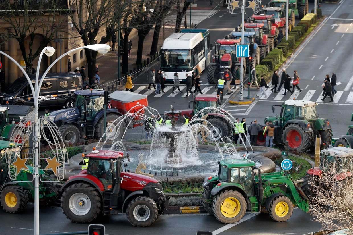 Protest gegen das Mercosur-Abkommen im spanischen Pamplona