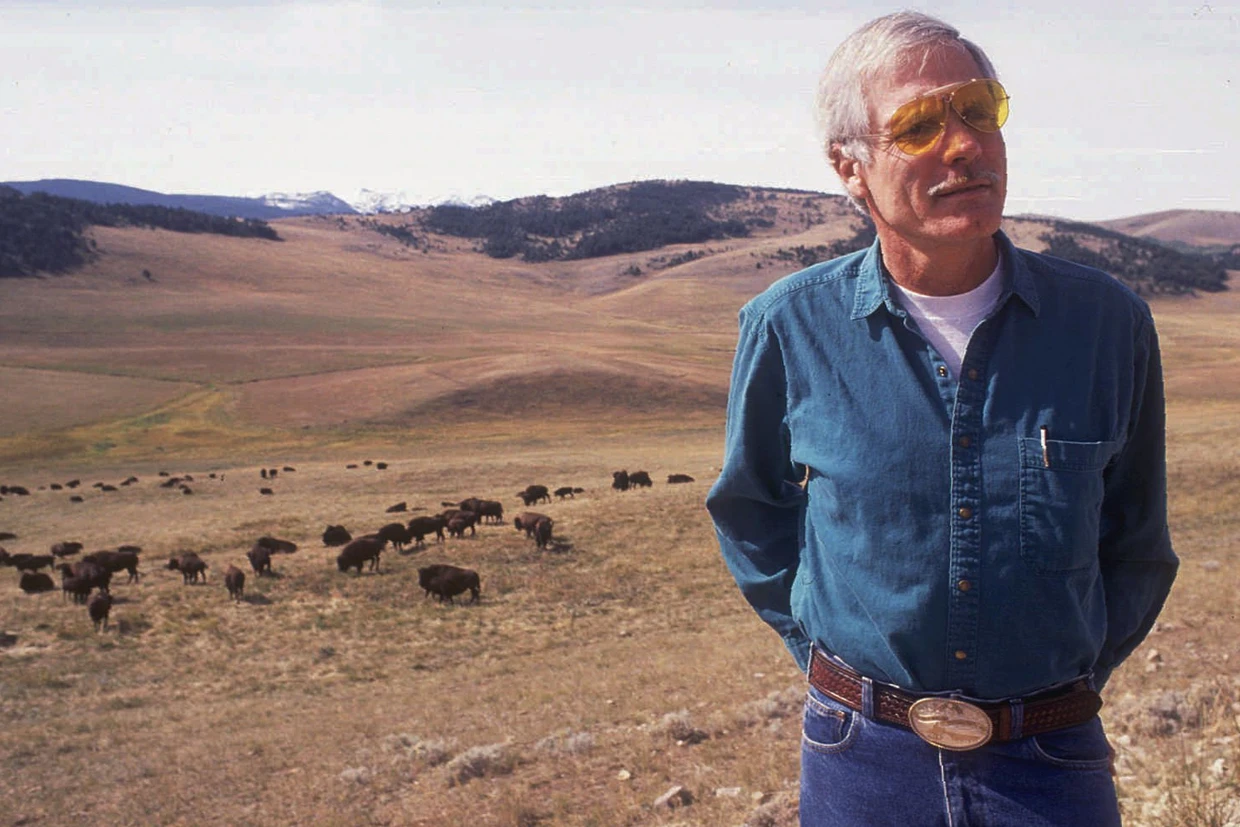Ted Turner auf seiner Flying D Ranch in der Nähe von Bozeman, Montana.