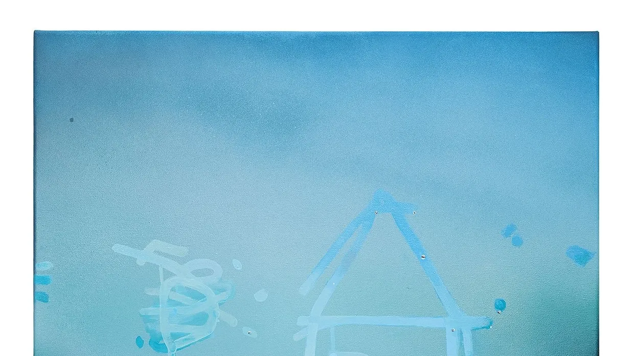 Wie ein Fensterbild: Jochen Mühlenbrinks Ölgemälde „WP (Haus Haus)“, 2021