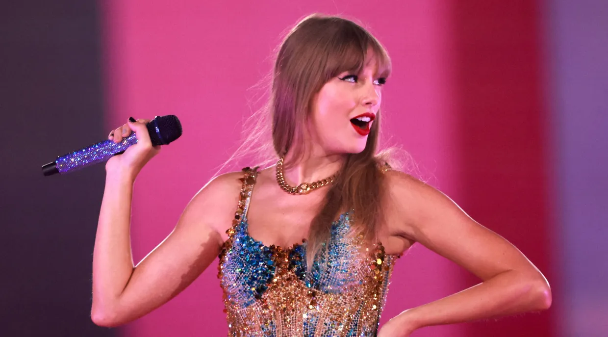 Taylor Swift bei einem Auftritt während ihrer „Eras“ Tour in Inglewood, Kalifornien.