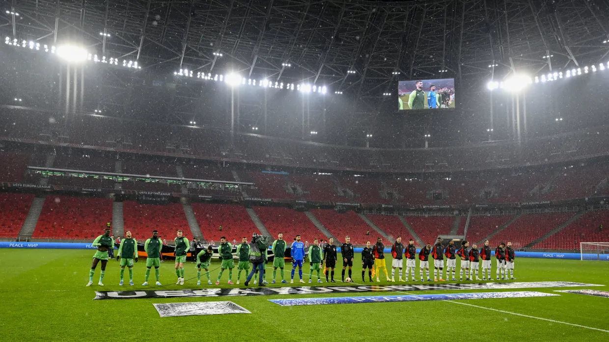 So könnte es aussehen: Auch Maccabi Haifa bestritt schon Spiele im weitgehend menschenleeren Stadion in Budapest.