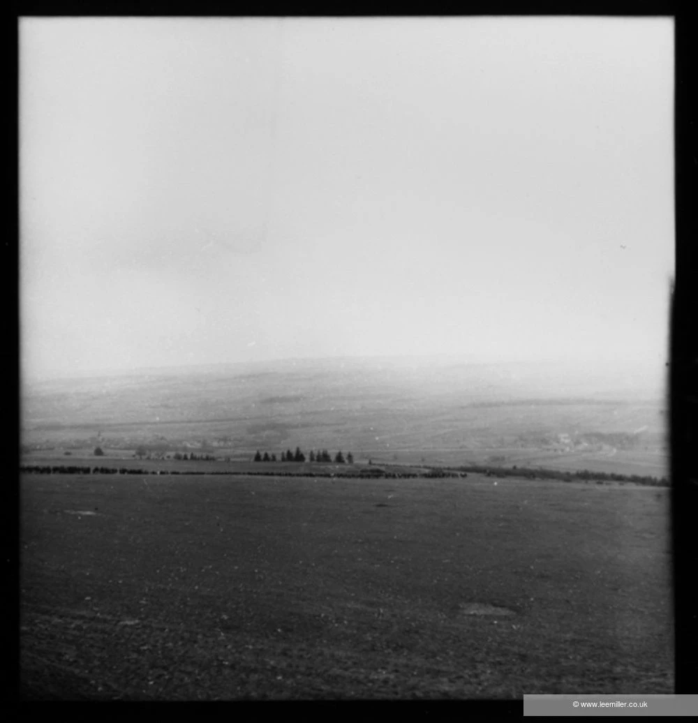 Die Unschuld der Landschaft täuscht: Am Horizont ein Beerdigungszug von befreiten Häftlingen