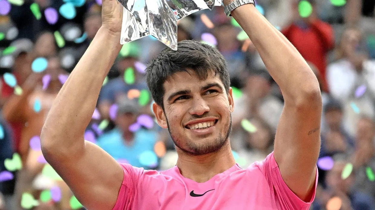 Animiert gerne das Publikum: Carlos Alcaraz nach seinem Erfolg in Indian Wells