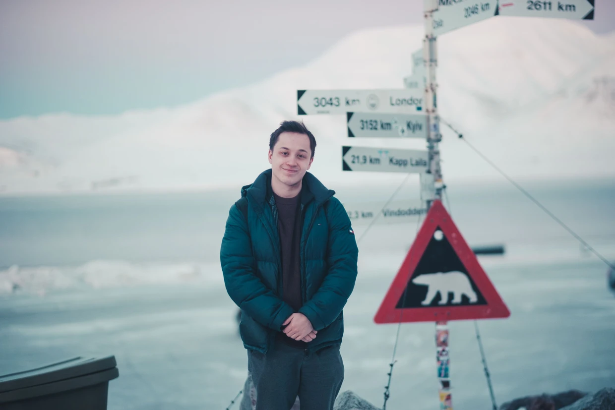 There Geiger Johan Dalene in Longyearbyen