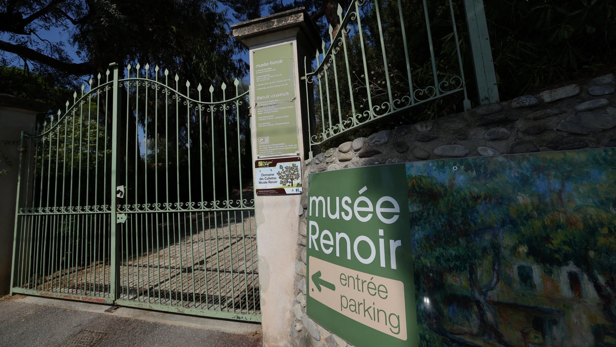 Der Eingang des Renoir-Museums in Cagnes-sur-Mer